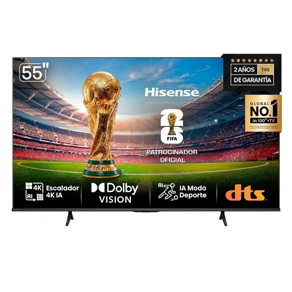 SMART TV HISENSE 55" SERIE A6N  4K ULTRA UHD